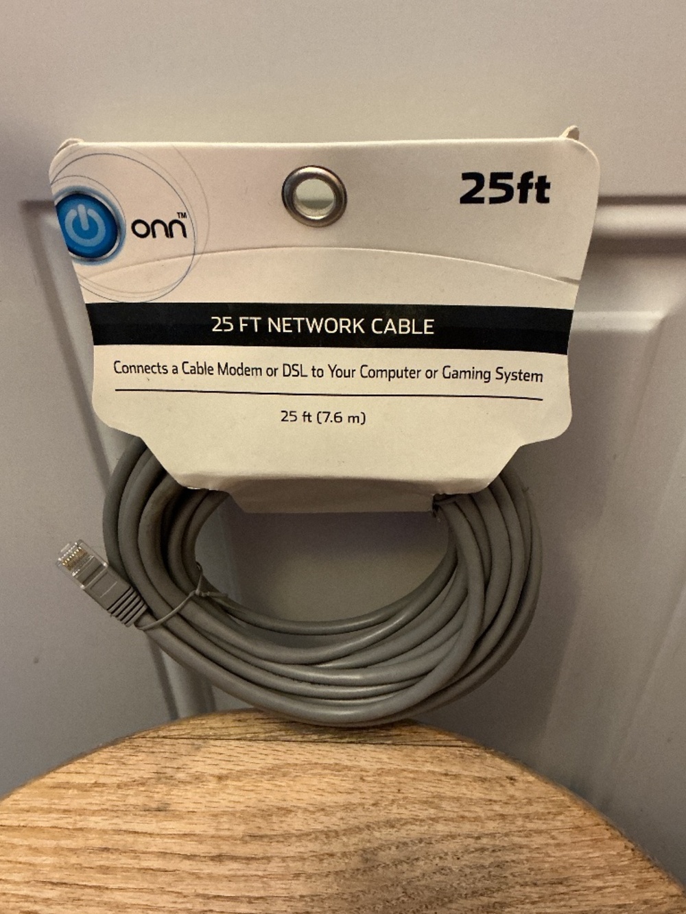 ONN 25ft Network Cable to Connect Cable Modem to Computer or Gaming System
